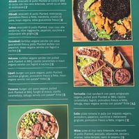 Vegan menu page at Montenapoleone Bassano in Bassano Del Grappa