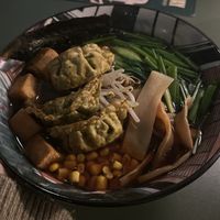 ראמן עם גיוזה וטופו  at Takumi Praha in Prague