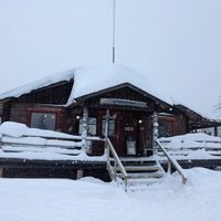 In winter at Kesängin Keidas in Aekaeslompolo
