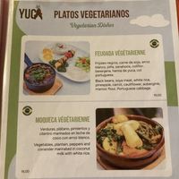 Their special veggie menu (both dishes can be vegan)  at Yuca Latina - Maybe closed in Brussels