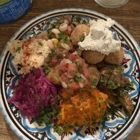 Lebanese-style dish  at Los Barbados in Tokyo