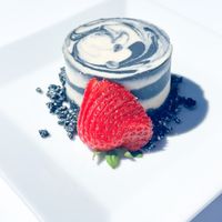 Raw Vegan Black Sesame Swirl Cheesecake . Gluten Free  at Nutribella Juicery in Englewood