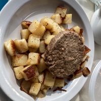 Home fries and beyond sausage  at Fold'd Community Diner in Somersworth