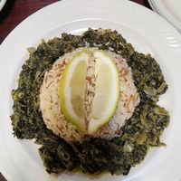 Spinach plate at Cedars Mediterranean Cuisine in Mcmurray