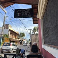 Street seating as well as indoors  at Armazem Italia in Tibau Do Sul
