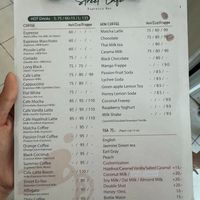 Menu, Fall 2023 at Street Cafe in Phuket