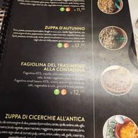 Menù zuppe at L'Angolo del Buongustaio in Castiglione Del Lago