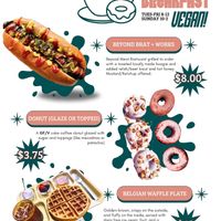 Updated vegan menu. at Rigby Roastery @ Boycott Coffee - Pop Up in Memphis