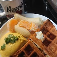 My take away waffle added to my breakfast a couple days later. at Rigby Roastery @ Boycott Coffee - Pop Up in Memphis