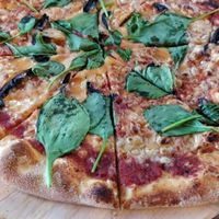 Portobello Road vegan pizza at Cafe Grounded in Bristol