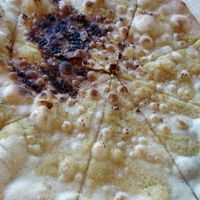 vegan garlic bread at Cafe Grounded in Bristol