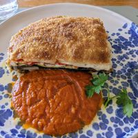 Vegan moussaka at Stone in Athens