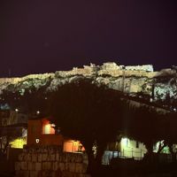 View of Acropolis at Stone in Athens