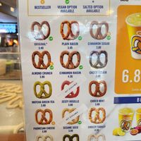 Menu Jan 2024 at Auntie Anne's Soft Pretzels - Vivo City in Central Singapore