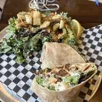 Donair and Caesar salad   at Wild Leek in Halifax