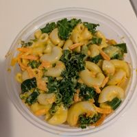 Cheesy mac salad from deli fridge at Wild Leek in Halifax