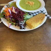 Broccoli cheez soup  at Wild Leek in Halifax