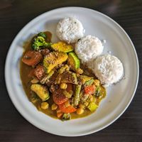 Vegetable Curry at Vegan Rubí in Ixtapa