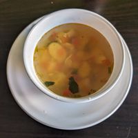 Faba Soup at Vegan Rubí in Ixtapa