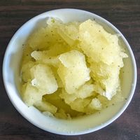 Orange Sorbet Dessert at Vegan Rubí in Ixtapa