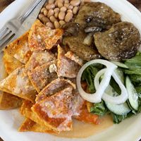 Chilaquiles with seitan  at Vegan Rubí in Ixtapa