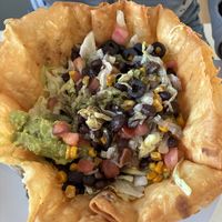Vegan taco salad, it’s huge!  at Bravo Taco in Titusville