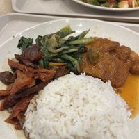 Self assembled plate of rice and toppings. Point to whatever you love most😄 at Organic Vegetarian @ Pavilion KL in Kuala Lumpur