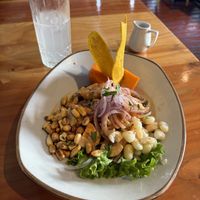 Mushroom ceviche with delicious root vegetable   at Central Inka in Valparaiso