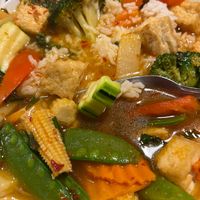 Jungle curry, tofu, & rice at Em-On's Thai Cafe in Naples