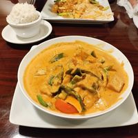 Panag curry with fried tofu was rich and delicious! at Em-On's Thai Cafe in Naples