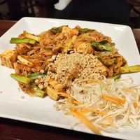 Pad Thai made vegan with steamed tofu also was so fresh and delicious!! at Em-On's Thai Cafe in Naples