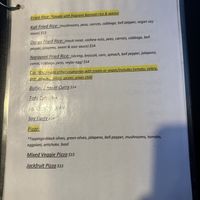 Menu cont  at Higher Taste ATL Vegan Cafe in Atlanta