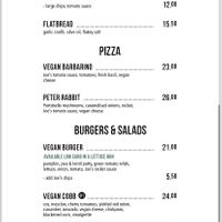 Night menu   at Joe's Garage in Rolleston