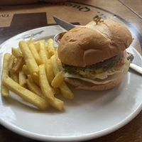 Vege burger, comes with fries   at Joe's Garage in Rolleston