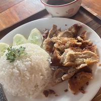 Fried 'chicken’  at Vegetarian House Cafe in Thakhek