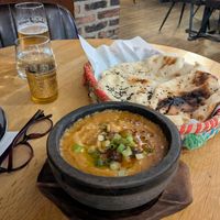 Fool and seeded flatbread at Yemen Heaven in York