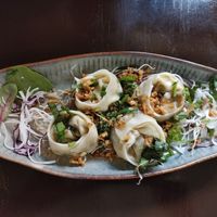 Dumplings at Koko Organic in Prague