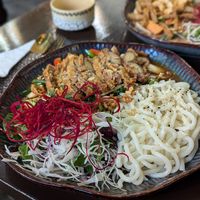 my cay / udon noodles with vegetables… (crispy duck)  at Koko Organic in Prague