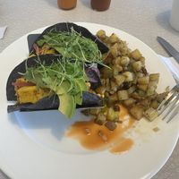 Sunny side Tacos but make it vegan   at Happy Goat in Mariposa