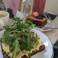 Avocado hummus toast at Relove  in Helsinki