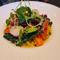 "Wheatotto" combined with a varity og roasted, fresh and picked veggies. at MellemRum in Aarhus