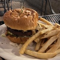 Vegan Porch Burger sans cheese    at The Porch in Santa Margarita