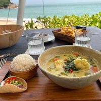 Green curry with plant based meatballls  at Garrya Tongsai Bay Samui in Koh Samui