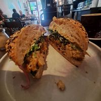 Roasted cauliflower sandwich 🤤 at Fleetwood Macchiato in Erskineville