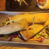 Impossible spring rolls at Linger in Denver