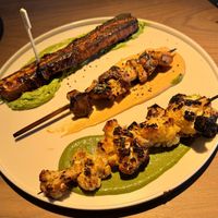 Vegan skewer trio  at Linger in Denver
