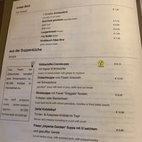 Menü  at Zirbenhütte in Fiss