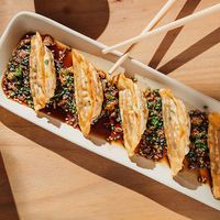 Gyozas de verduras at Saona in Alicante