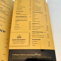 Menú   at Grassmarket Community Project & Coffee Saints Cafe in Edinburgh