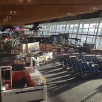 view on the airport from the bar at WLG - Peloton Bar & Eatery in Wellington